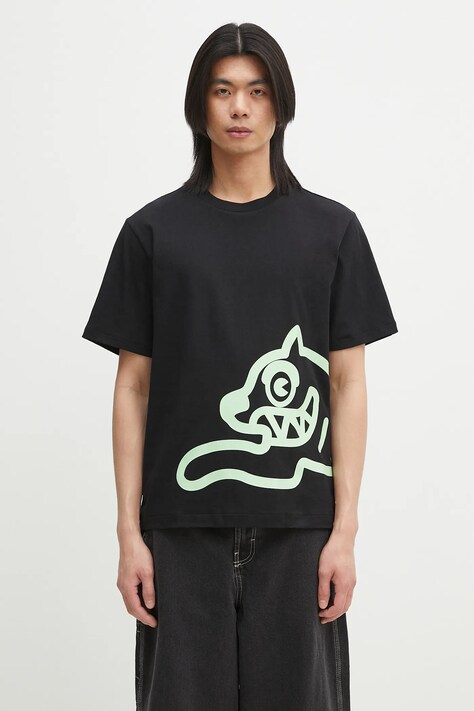 Бавовняна футболка ICECREAM Jumbo Running Dog T-Shirt чоловіча колір чорний з принтом IC25147
