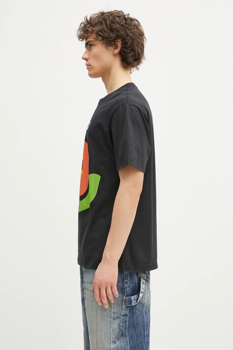 Kenzo t-shirt bawełniany męski kolor czarny z nadrukiem FF55TS5304SG.99J