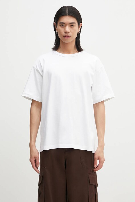 Norse Projects tricou din bumbac Simon Heavy T-shirt bărbați, culoarea alb, uni, N01.0687.0001