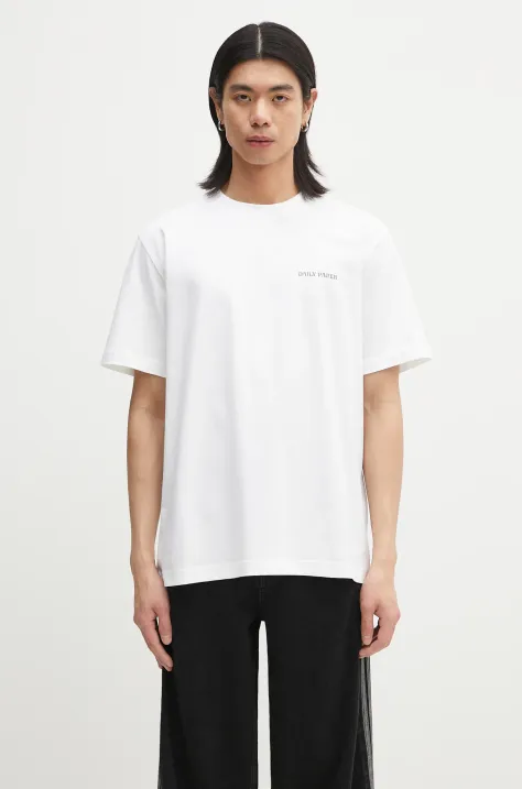Daily Paper t-shirt bawełniany Senses T Shirt męski kolor biały z nadrukiem 2511150