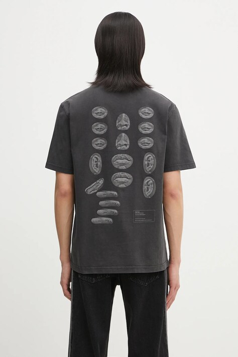 Памучна тениска Daily Paper Senses T-Shirt в черно с принт 2511069