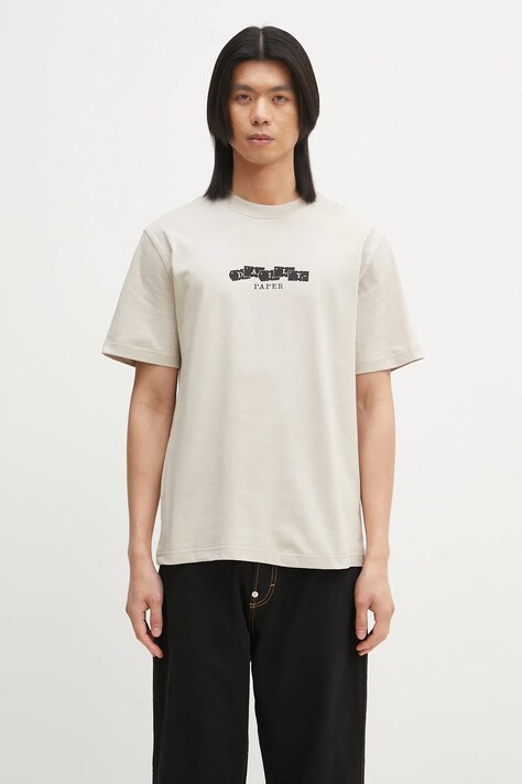 Хлопковая футболка Daily Paper Tag T-Shirt мужская цвет бежевый с принтом 2511049