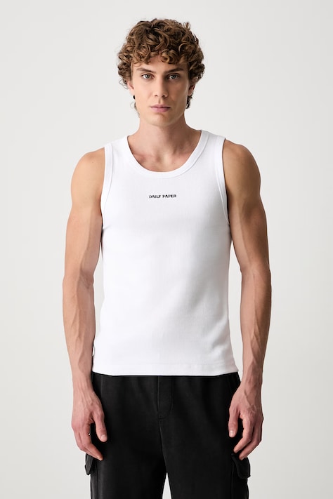 Μπλουζάκι Daily Paper Dias Rib Tank Top χρώμα: άσπρο, 2512031