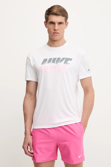 Plavecké tričko Nike bílá barva, NESSF473