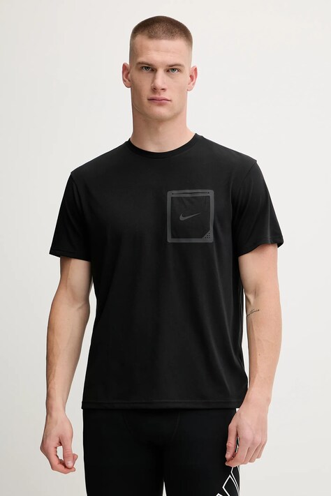 Nike tricou de înot culoarea negru, NESSF506