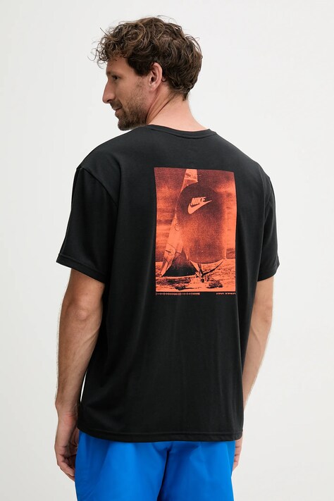 Nike tricou de înot culoarea negru, NESSF522