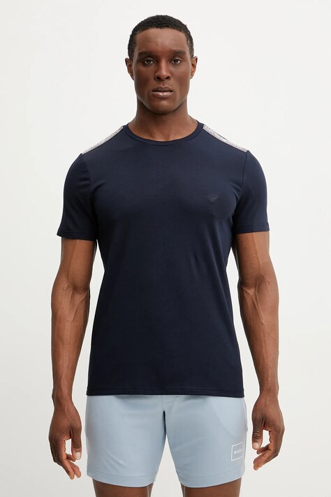 Tričko Emporio Armani Underwear tmavomodrá barva, EM000384 AF10779