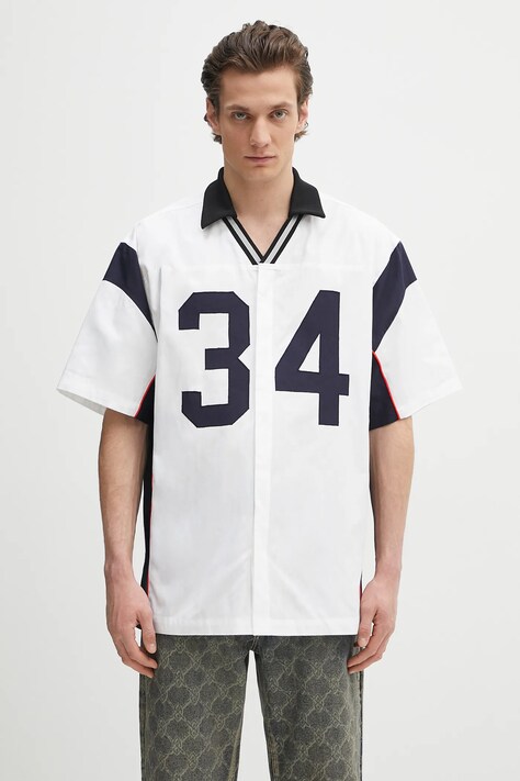 Bavlněná košile AMBUSH Sports Designed Shirt pánské, bílá barva, relaxed, s klasickým límcem, 12115310