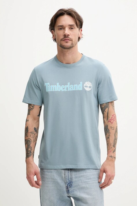 Timberland tricou din bumbac bărbați, cu imprimeu, TB0A5UPQ7581