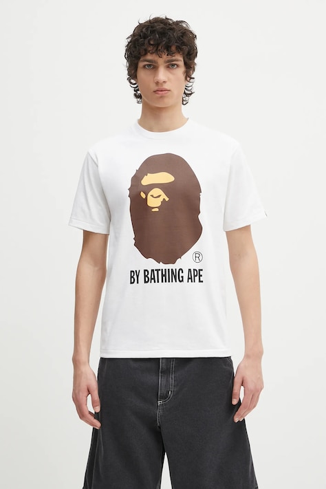 A Bathing Ape cotton t-shirt By Bathing Ape white color with a print 1L30110002