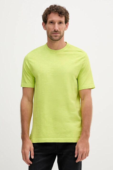 United Colors of Benetton t-shirt bawełniany męski kolor zielony gładki 36JGU105U