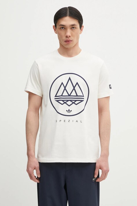Бавовняна футболка adidas Originals adidas originals x SPZL MOD Tee чоловіча колір білий з принтом JN5441