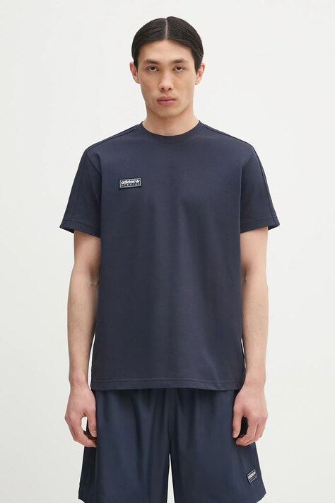 adidas Originals tricou din bumbac adidas originals x SPZL Brockhall bărbați, culoarea albastru marin, uni, JY0584