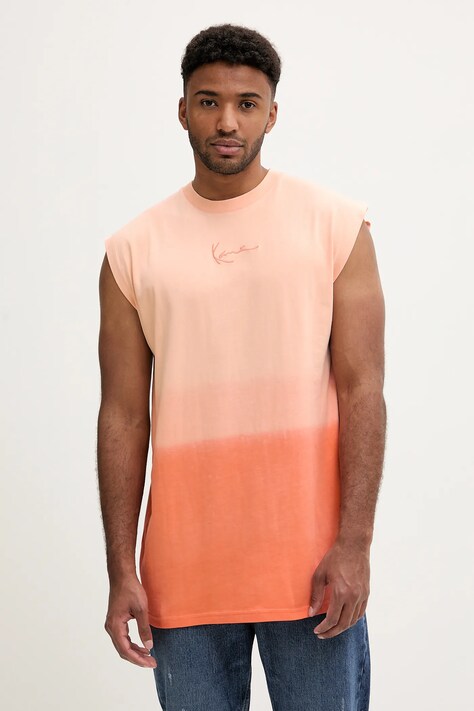 Karl Kani tricou din bumbac culoarea portocaliu, PD00005365