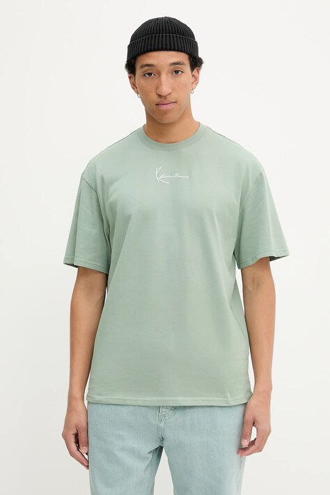 Karl Kani t-shirt bawełniany męski kolor zielony z aplikacją PD00008142