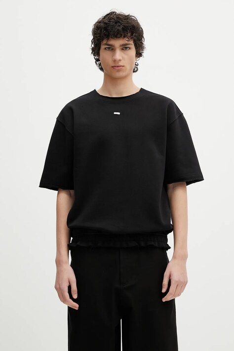 Pamučna majica Ader Error Apparel-Top boja: crna, bez uzorka, BO01SSSW0201BK