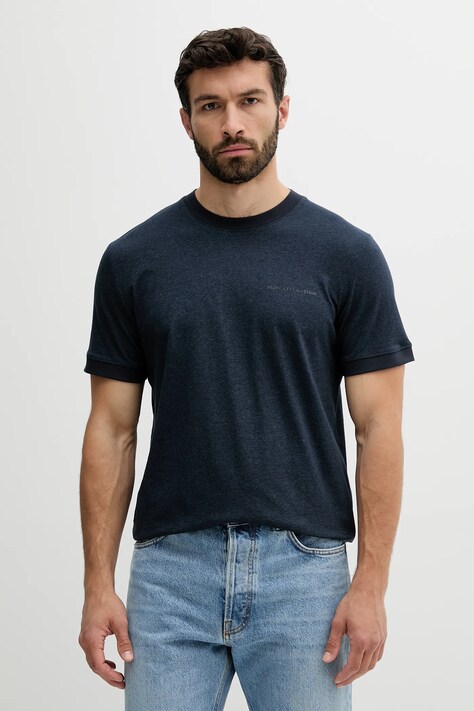 Marc O'Polo tricou din bumbac culoarea bleumarin, uni, 5000006558