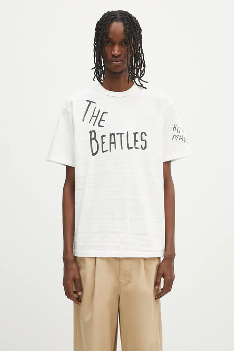 Human Made tricou din bumbac Beatles T-Shirt culoarea alb, cu imprimeu, HM29TE021