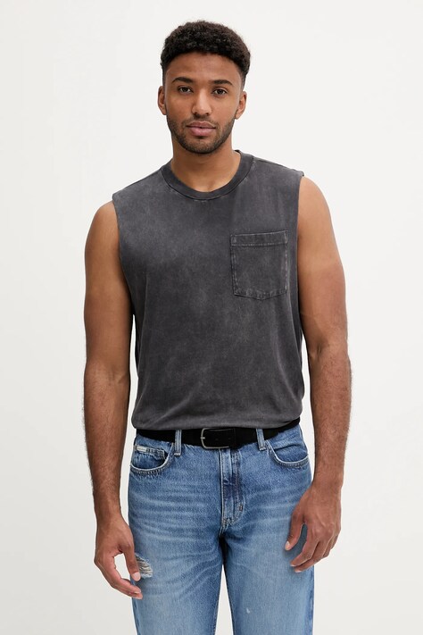Hollister Co. tricou din bumbac culoarea gri, KI324-5211
