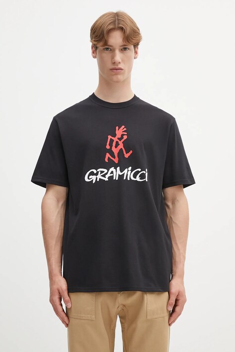 Tričko Gramicci Gramicci Logo Tee pánské, černá barva, s potiskem, G4SU.T097