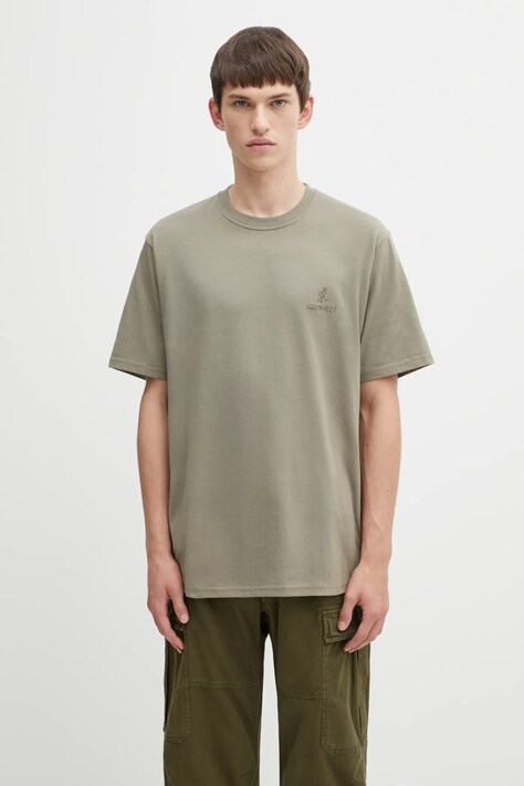 Gramicci t-shirt One Point Logo Tee męski kolor zielony z nadrukiem G4SU.T096