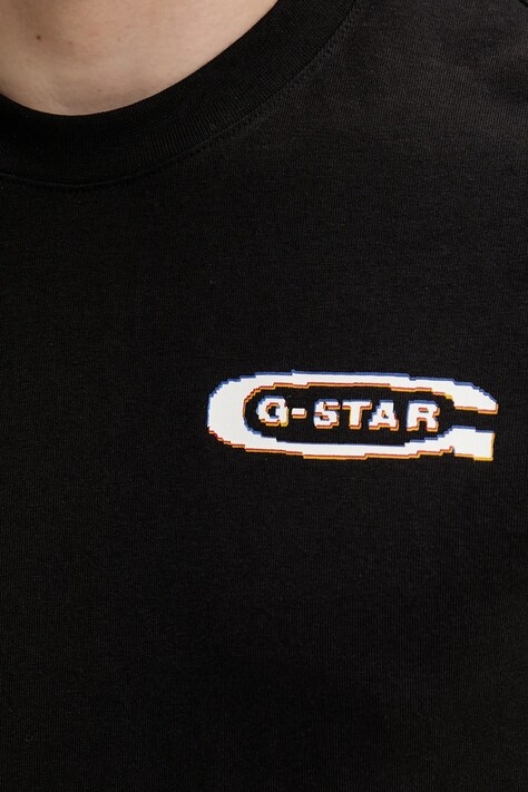 Бавовняна футболка G-Star — SS25-TSM2ME, чорний — фото 5
