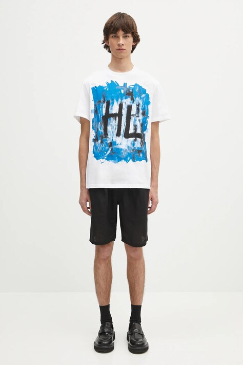 Бавовняна футболка Helmut Lang SCRIBBLE.T2.MAL.LT. — фото 5