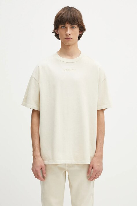 KSUBI tricou din bumbac sott ekcess culoarea bej, cu imprimeu, MPS24TE040