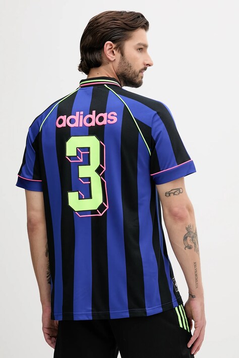 Поло adidas Originals Jcquard Jersey — SS25-TSM2N4, блакитний — фото 3