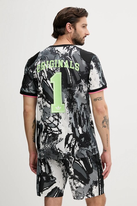 adidas Originals tricou Archive Jersey culoarea gri, cu imprimeu, KD2351
