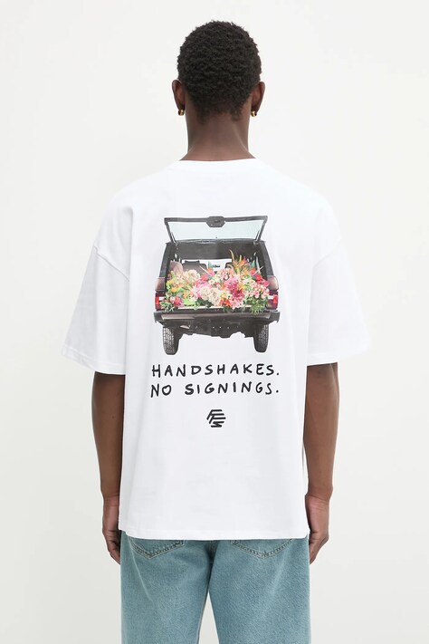 Flowers for Society t-shirt in cotone Flower Trunk Shirt uomo colore bianco FFSAPP128