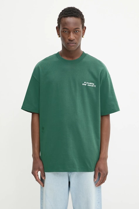 Flowers for Society t-shirt in cotone Flower Trunk Shirt uomo colore verde FFSAPP132