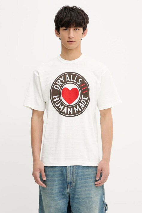 Human Made tricou din bumbac culoarea alb, HM29TE003