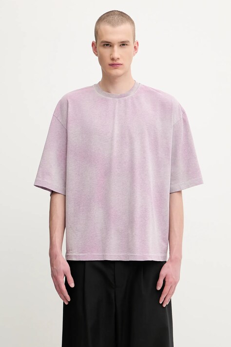 Бавовняна футболка 1017 ALYX 9SM Oversized garment dye колір фіолетовий однотонна AAMTS0477FA01
