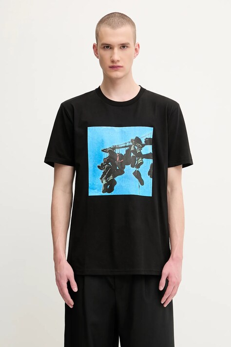 1017 ALYX 9SM t-shirt in cotone Sneaker print uomo colore nero AAMTS0514FA01