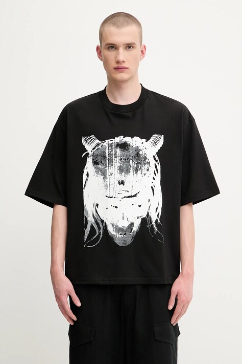 Памучна тениска 1017 ALYX 9SM Skull oversized в черно с десен AAMTS0516FA01