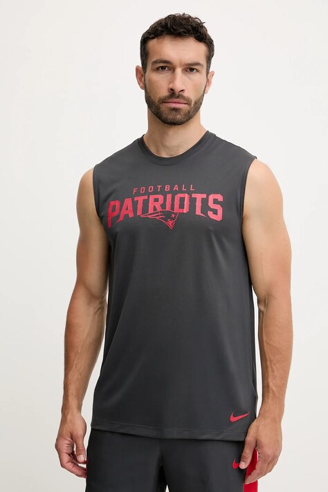 Nike t-shirt New England Patriots kolor szary 01B3-06F-8K-0LJ