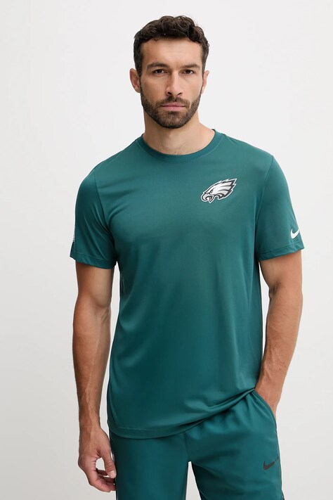 Nike t-shirt Philadelphia Eagles męski kolor zielony z nadrukiem 02TI-3JD-86-FEJ