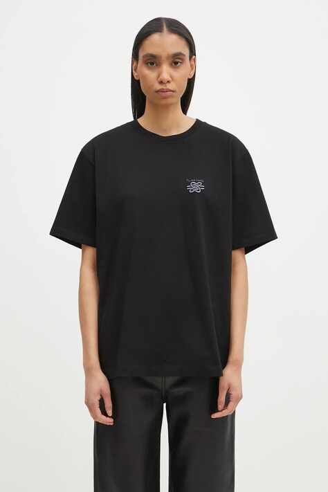 Filling Pieces tricou din bumbac culoarea negru, neted, 74499861861