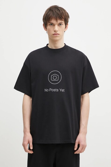VETEMENTS t-shirt in cotone No Posts Regular colore nero UA66TR730B