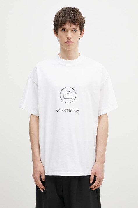 VETEMENTS t-shirt in cotone No Posts Regular colore bianco UA66TR730W