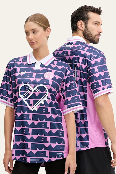 Πόλο Hummel Hummel x Community Love χρώμα: ναυτικό μπλε, 227576