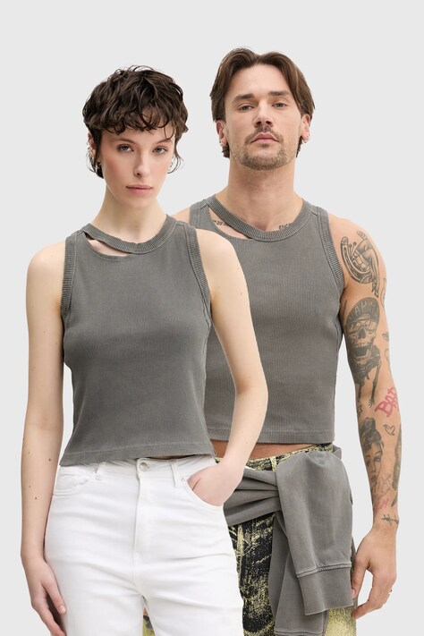 CAMPERLAB tricou din bumbac culoarea gri, AU00030.001