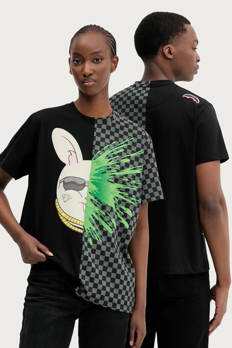 Bavlněné tričko Sprayground černá barva, SP710