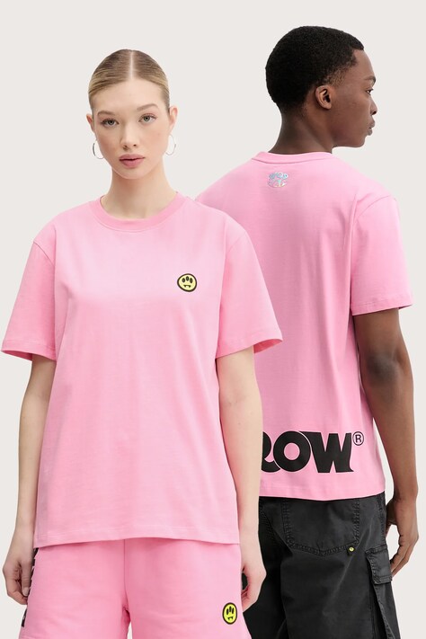 Barrow maglietta in cotone colore rosa S5BWUATH087