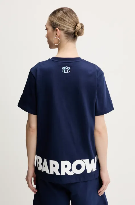 Barrow t-shirt bawełniany kolor granatowy z nadrukiem S5BWUATH087