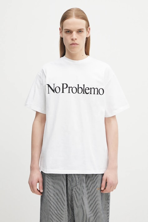Bavlnené tričko No Problemo No Problemo SS Tee biela farba, s potlačou, NP6000203