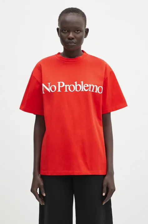 No Problemo tricou din bumbac No Problemo SS Tee culoarea rosu, cu imprimeu, NP6000203