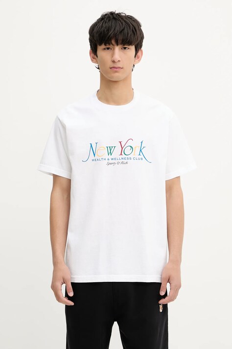 Sporty & Rich t-shirt in cotone Ny 94 colore bianco TO043622034WH57