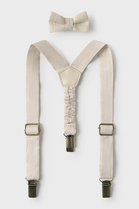 Mayoral szelki i mucha dziecięca kolor beżowy 10161